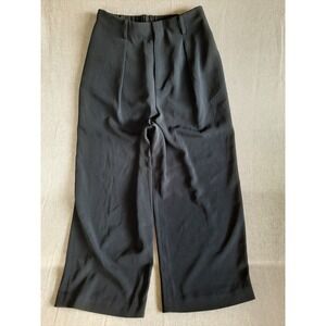 Uniqlo Women's Small Capri Flare Stretch Waistband High Waisted Pants Navy Blue